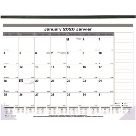 Net Zero Carbon™ Monthly Desk Pad Calendar (2026)