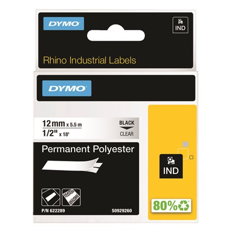 Industrial Permanent Polyester 1 / 2 inch Industrial Labels
