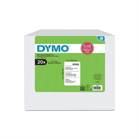 Étiquettes d'expédition LabelWriter, très grand format